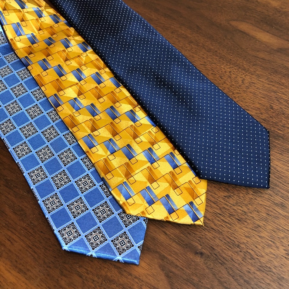 Lot of 3 silk ties Jos A Bank